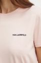 Karl Lagerfeld t-shirt bawełniany 245W1714 różowy