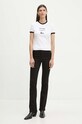 The Kooples t-shirt bawełniany FTSC29000K biały AW24