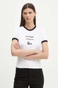 Odzież The Kooples t-shirt bawełniany FTSC29000K biały