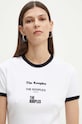 The Kooples tricou din bumbac alb FTSC29000K