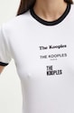 The Kooples tricou din bumbac FTSC29000K alb