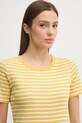United Colors of Benetton t-shirt bawełniany żółty 30YSE16A0