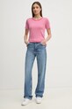 United Colors of Benetton t-shirt bawełniany 30YSE16A0 różowy SS25