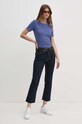 United Colors of Benetton tricou din bumbac 30YSE16A0 albastru SS25
