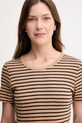 United Colors of Benetton t-shirt bawełniany brązowy 30YSE16A0
