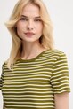 Памучна тениска United Colors of Benetton зелен 30YSE16A0