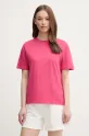 Βαμβακερό μπλουζάκι United Colors of Benetton ροζ 3096D102O