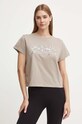 Pamučna majica Dkny smeđa DP4T9991
