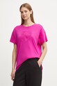 Βαμβακερό μπλουζάκι Dkny ροζ DP4T9851
