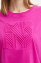 Βαμβακερό μπλουζάκι Dkny DP4T9851 ροζ