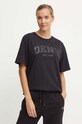 Βαμβακερό μπλουζάκι Dkny μαύρο DP4T9812