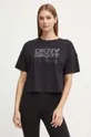 Dkny t-shirt bawełniany czarny DP4T9972