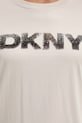 Bavlněné tričko Dkny DP4T1036 béžová