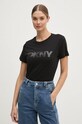 Dkny t-shirt nadruk czarny DJ4T1266