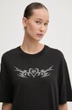 Хлопковая футболка Chiara Ferragni чёрный 77CBHT03