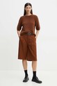 Gestuz t-shirt 10909143 brązowy AW24