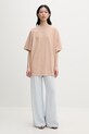 Gestuz T-shirt damski bawełniany 10909249 beżowy SS26