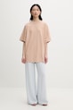 Gestuz T-shirt damski bawełniany 10909249 beżowy SS26