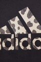 Βαμβακερό μπλουζάκι adidas μαύρο IW5174