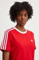 adidas pamut póló Essentials piros IY1699