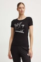EA7 Emporio Armani t-shirt z elastanem czarny TJQCZ.6DTT17.1200