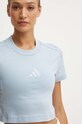 Хлопковая футболка adidas All SZN хлопок голубой IY6846