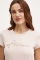Хлопковая футболка Armani Exchange розовый 6DYT51.YJG3Z