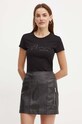 Armani Exchange tricou din bumbac negru 6DYT51.YJG3Z