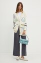 Хлопковая футболка Marella 2423976044200 белый AW24