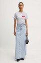 Βαμβακερό μπλουζάκι Marella 2423976044200 γκρί AW24
