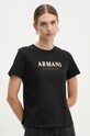 Памучна тениска Armani Exchange черен 6DYT36.YJ7VZ