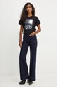 Armani Exchange tricou din bumbac 6DYT42.YJ3RZ negru AW24