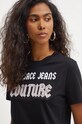 Бавовняна футболка Versace Jeans Couture чорний 77HAHC02.CJ01C