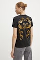 Oblečenie Bavlnené tričko Versace Jeans Couture 77HAH6P3.JS424 čierna