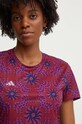 adidas Performance t-shirt treningowy x FARM Rio bordowy IX6985