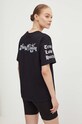 Juicy Couture t-shirt bawełniany ROSE UNISEX nadruk czarny JCBCT224804.101