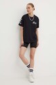 Juicy Couture t-shirt bawełniany ROSE UNISEX JCBCT224804.101 czarny AW24
