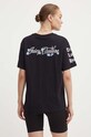 Juicy Couture t-shirt bawełniany ROSE UNISEX czarny JCBCT224804.101