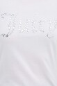 Juicy Couture t-shirt bawełniany DIAMANTE JEWEL GIRLFRIEND T-SHIRT- JCMCT224257.117 biały