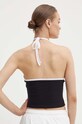 Одежда Топ Juicy Couture CONTRAST CROSS OVER HALTER TOP JCWCT24304.101 чёрный
