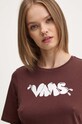 Bavlněné tričko Vans hnědá VN000HHU7YO1