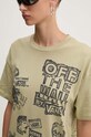 Vans t-shirt bawełniany zielony VN000HHHD3Z1