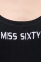 Хлопковый топ Miss Sixty чёрный 6L2RJ3580000