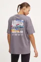 Хлопковая футболка adidas Originals серый IX7658