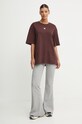 Бавовняна футболка adidas Originals IY7328 коричневий AW24
