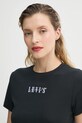 Levi's t-shirt bawełniany czarny A8798