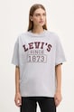 Levi's t-shirt bawełniany szary 000G4