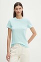 Bavlněné tričko American Vintage SON28GH24 tyrkysová AW24