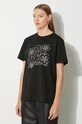 Kenzo cotton t-shirt Constellation Emb black FE62TS1434SG.99J