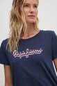 Βαμβακερό μπλουζάκι Pepe Jeans ENARA σκούρο μπλε PL505879